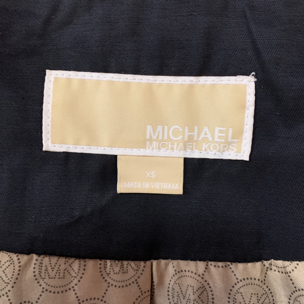 Michael Kors Black Trench Raincoat Hood Belt XS - Picture 5 of 8